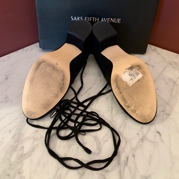 Saks Fifth Avenue Lace Up Low Heel - Picture 2 of 4